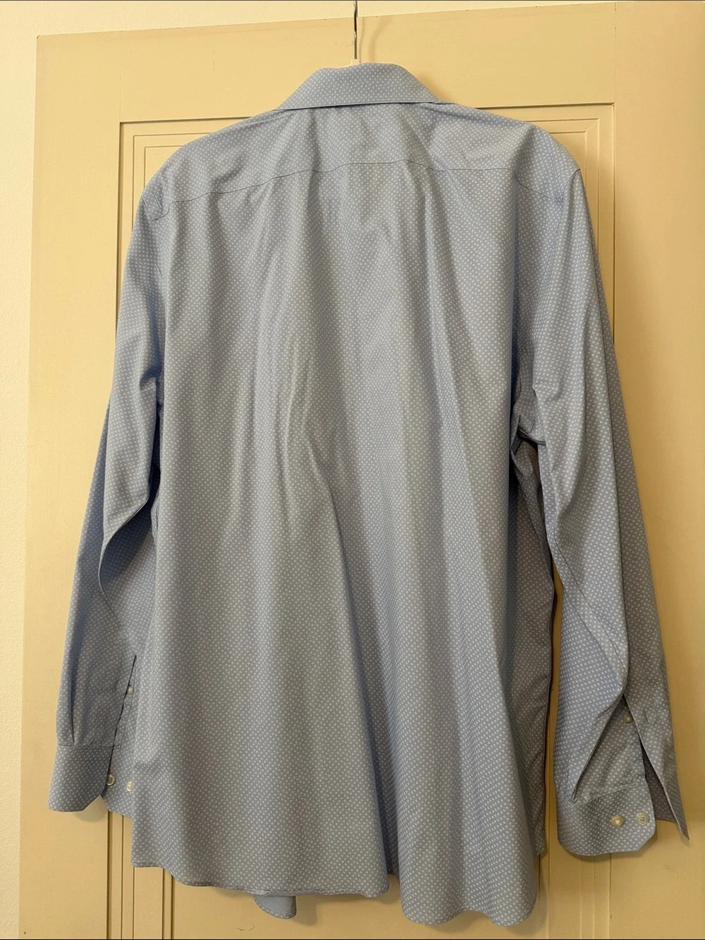 Banana Republic Sky Blue Diamond Micro-Print Shirt
